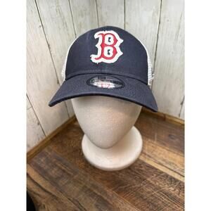 New Era Boston Red Sox 9Forty 940 SnapBack Netback Trucker Hat Navy White Cap OS
